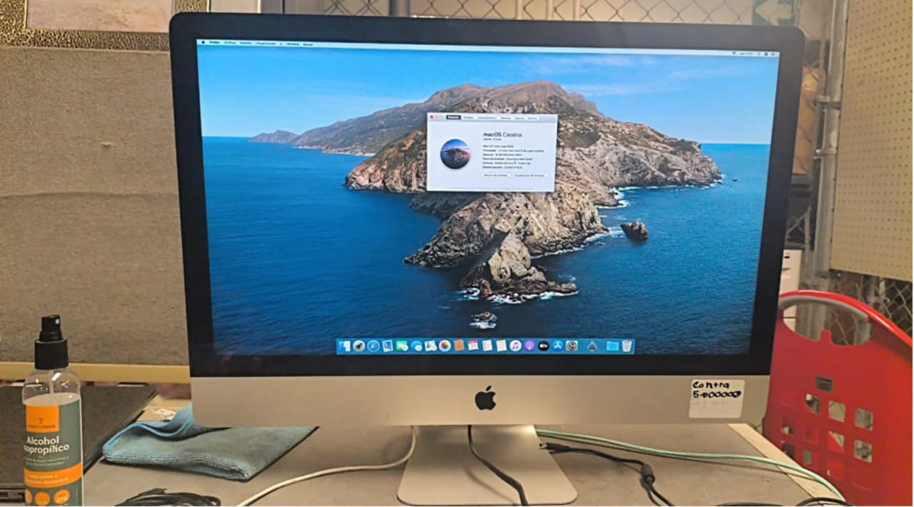 Bazar con monitor HP, monitor de computadora, iMac